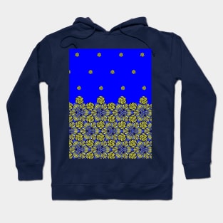 Pattern yellow and blue Hoodie